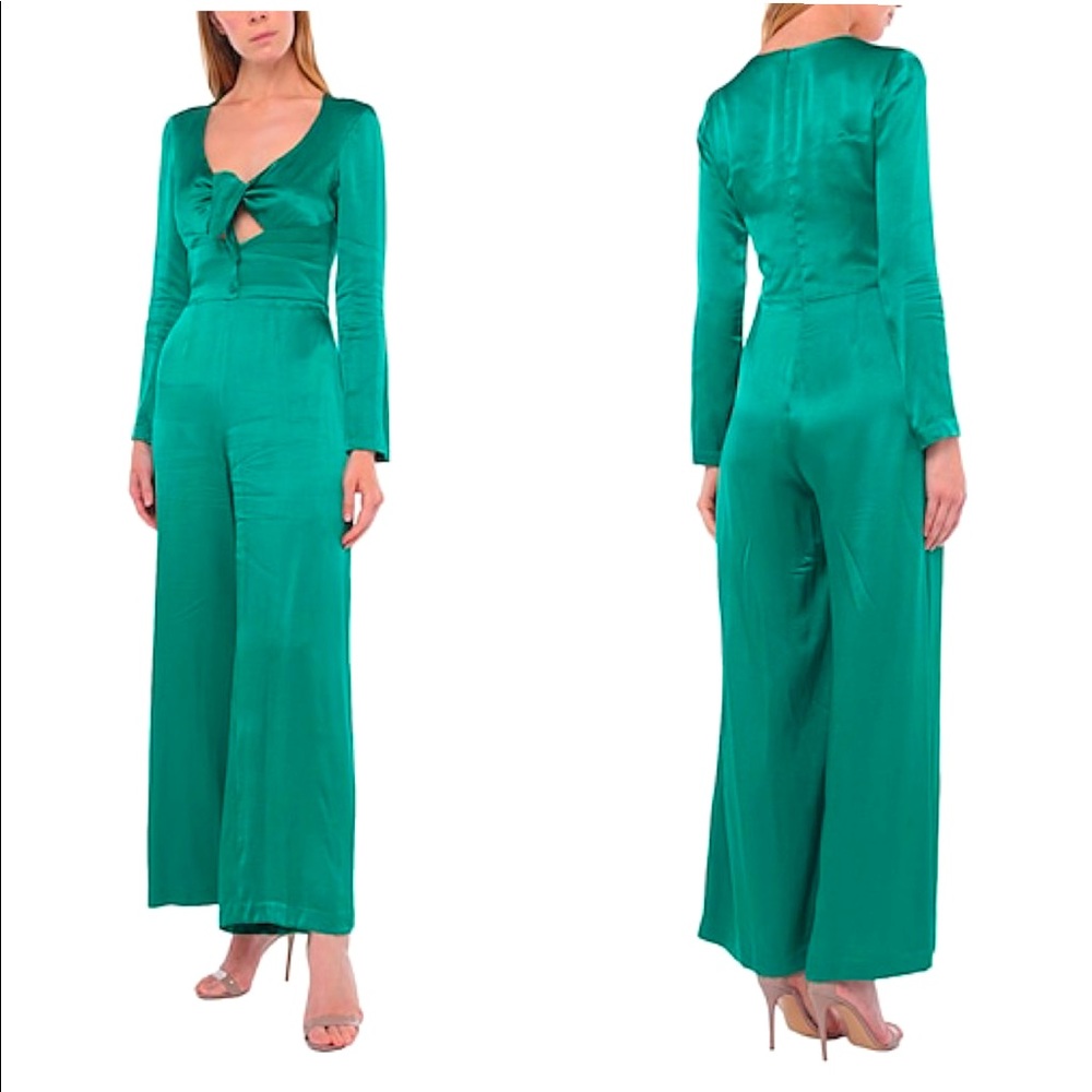 STAUD Festive Green Jumpsuit